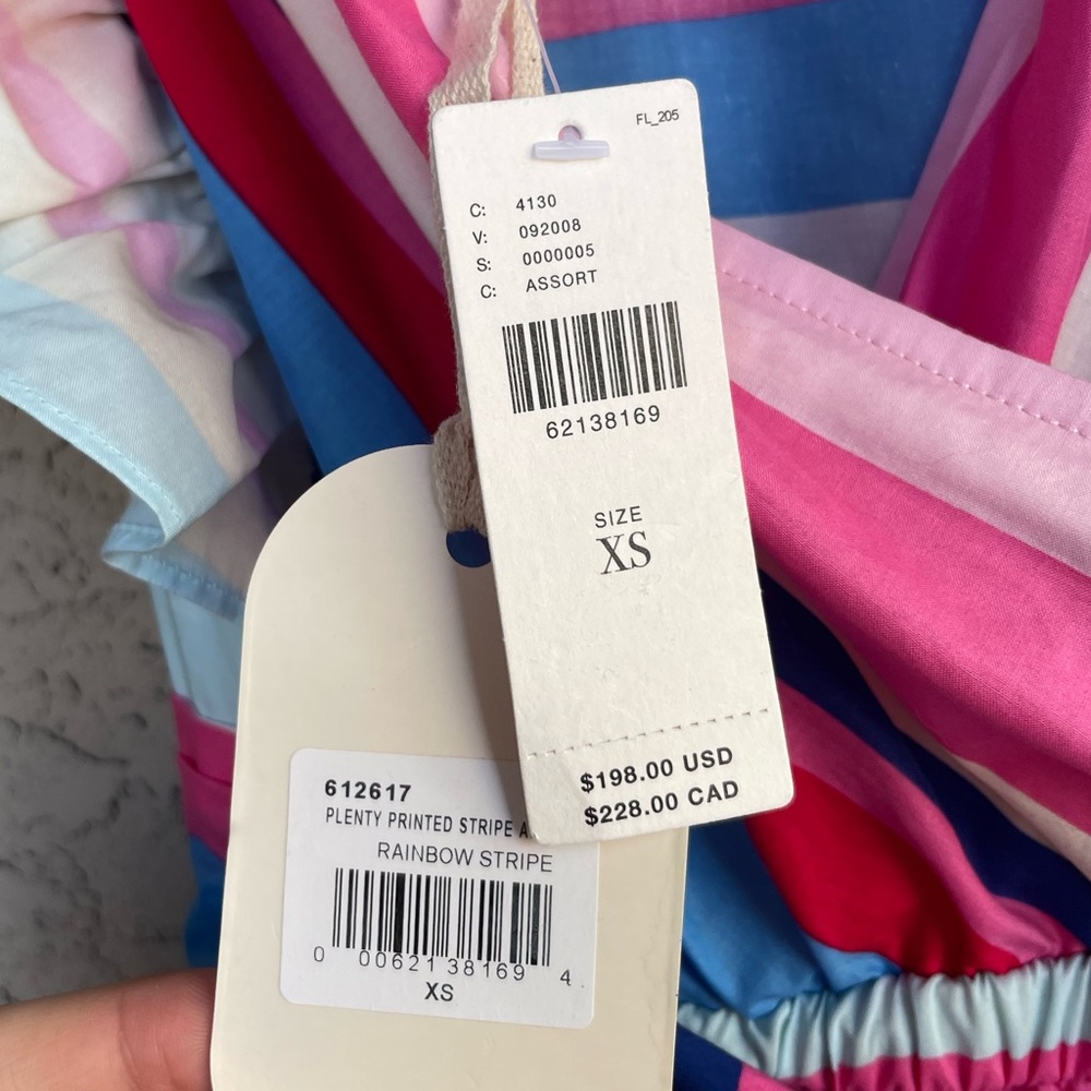ANTHROPOLOGIE NWT PLENTY by TRACY REESE Rainbow Stripe Flutter Sleeve Maxi Dress - Picture 11 of 11